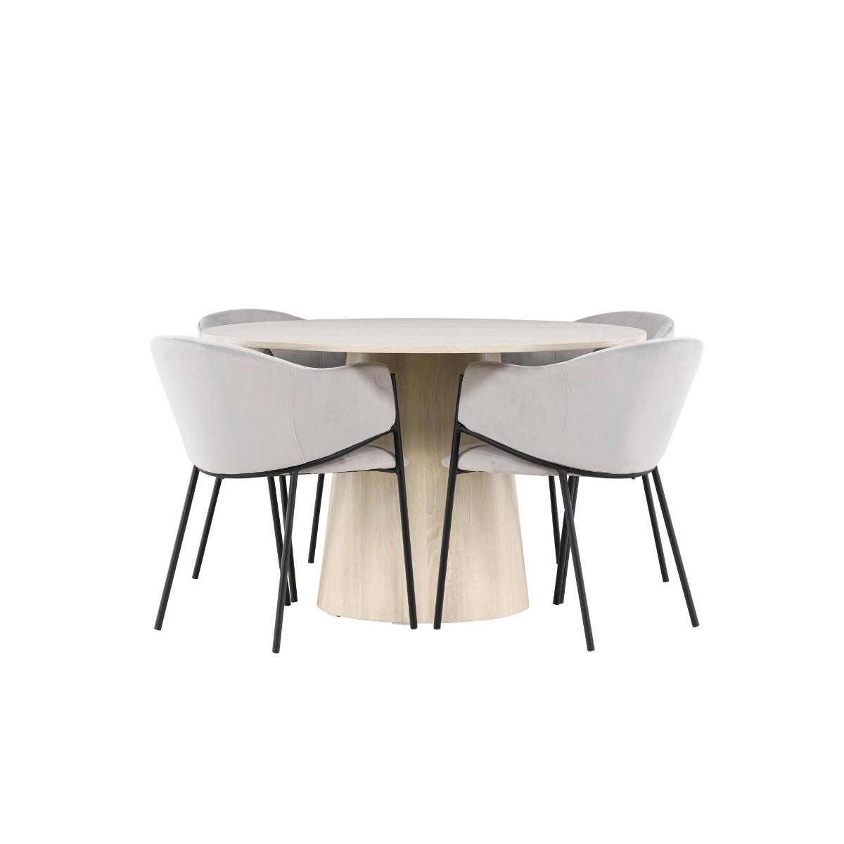 Lanzo Dining Table with Evelina Dining Chair Venture Design Spisegruppe