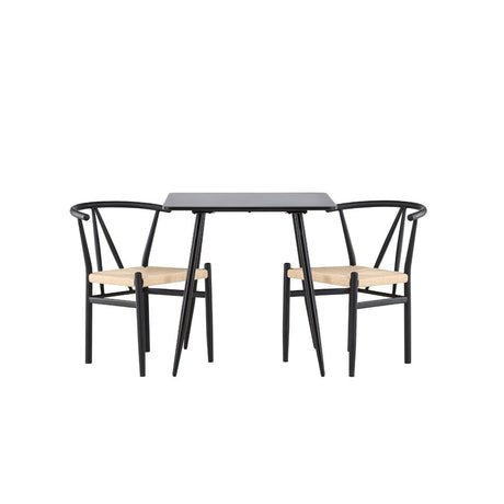 Polar Dining Table with Alfons Dining Chair Venture Design Spisegruppe