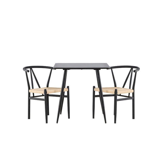Polar Dining Table with Alfons Dining Chair Venture Design Spisegruppe