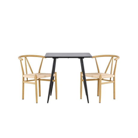 Polar Dining Table with Alfons Dining Chair Venture Design Spisegruppe