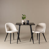 Polar Dining Table with Velvet Dining Chair Venture Design Spisegruppe