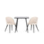 Polar Dining Table with Velvet Dining Chair Venture Design Spisegruppe