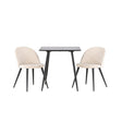 Polar Dining Table with Velvet Dining Chair Venture Design Spisegruppe