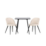 Polar Dining Table with Velvet Dining Chair Venture Design Spisegruppe