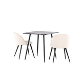 Polar Dining Table with Velvet Dining Chair Venture Design Spisegruppe