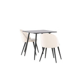 Polar Dining Table with Velvet Dining Chair Venture Design Spisegruppe