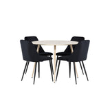 Plaza Dining Table with Night Dining Chair Venture Design Spisegruppe