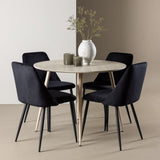 Plaza Dining Table with Night Dining Chair Venture Design Spisegruppe