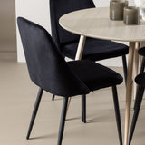 Plaza Dining Table with Night Dining Chair Venture Design Spisegruppe