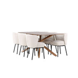 Piazza Dining Table with Agnes Dining Chair Venture Design Spisegruppe