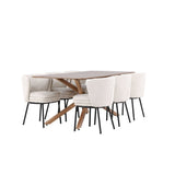 Piazza Dining Table with Agnes Dining Chair Venture Design Spisegruppe