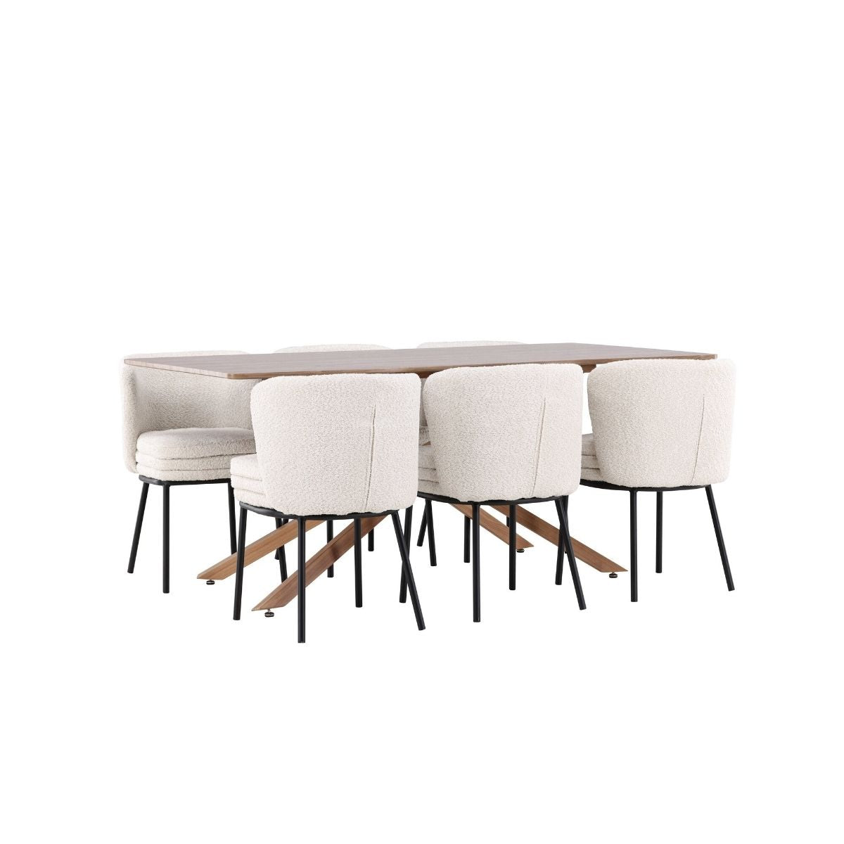 Piazza Dining Table with Agnes Dining Chair Venture Design Spisegruppe