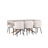 Piazza Dining Table with Agnes Dining Chair Venture Design Spisegruppe