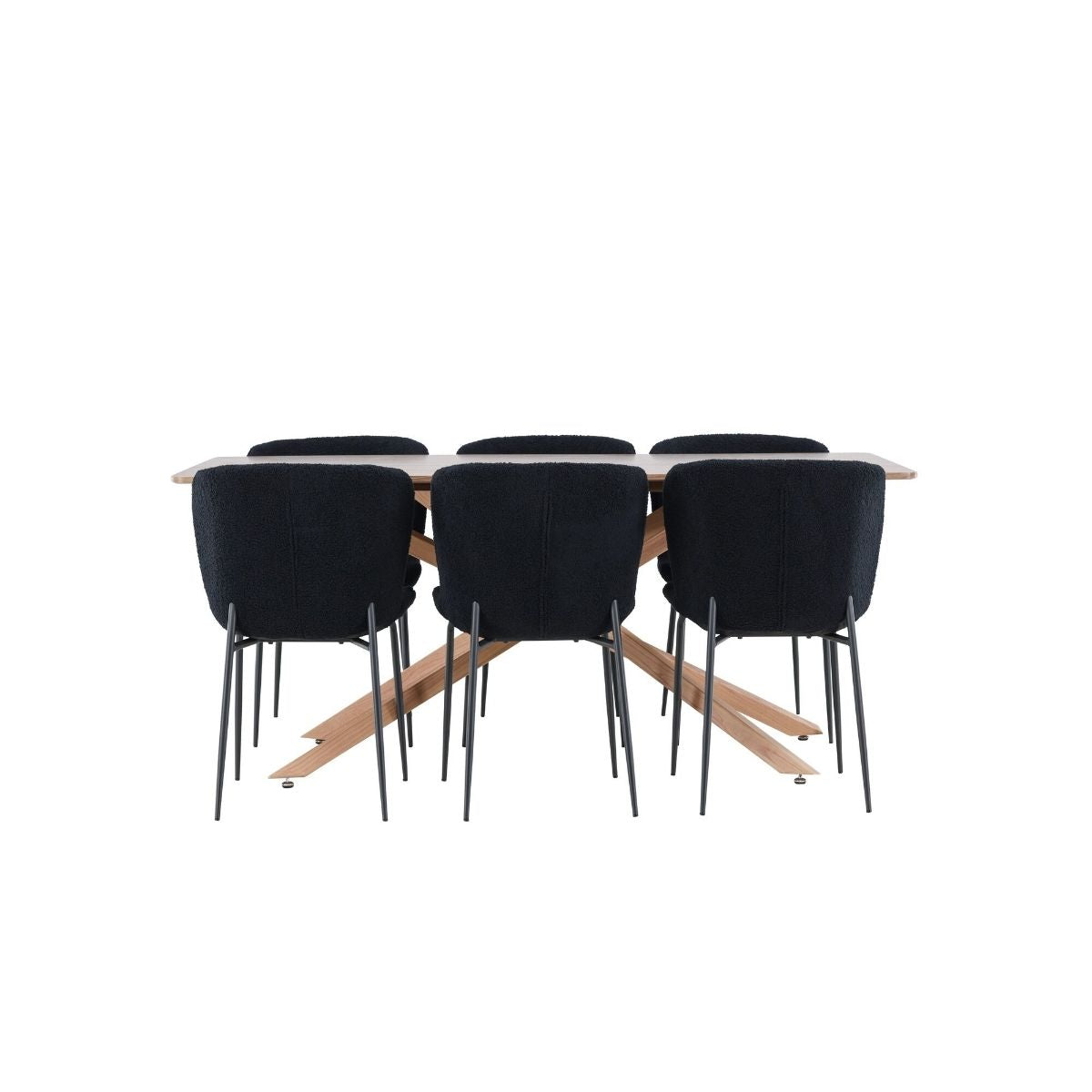 Piazza Dining Table with Modesto Dining Chair Venture Design Spisegruppe
