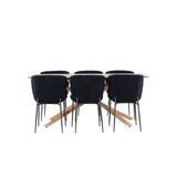 Piazza Dining Table with Modesto Dining Chair Venture Design Spisegruppe