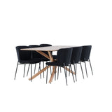 Piazza Dining Table with Modesto Dining Chair Venture Design Spisegruppe
