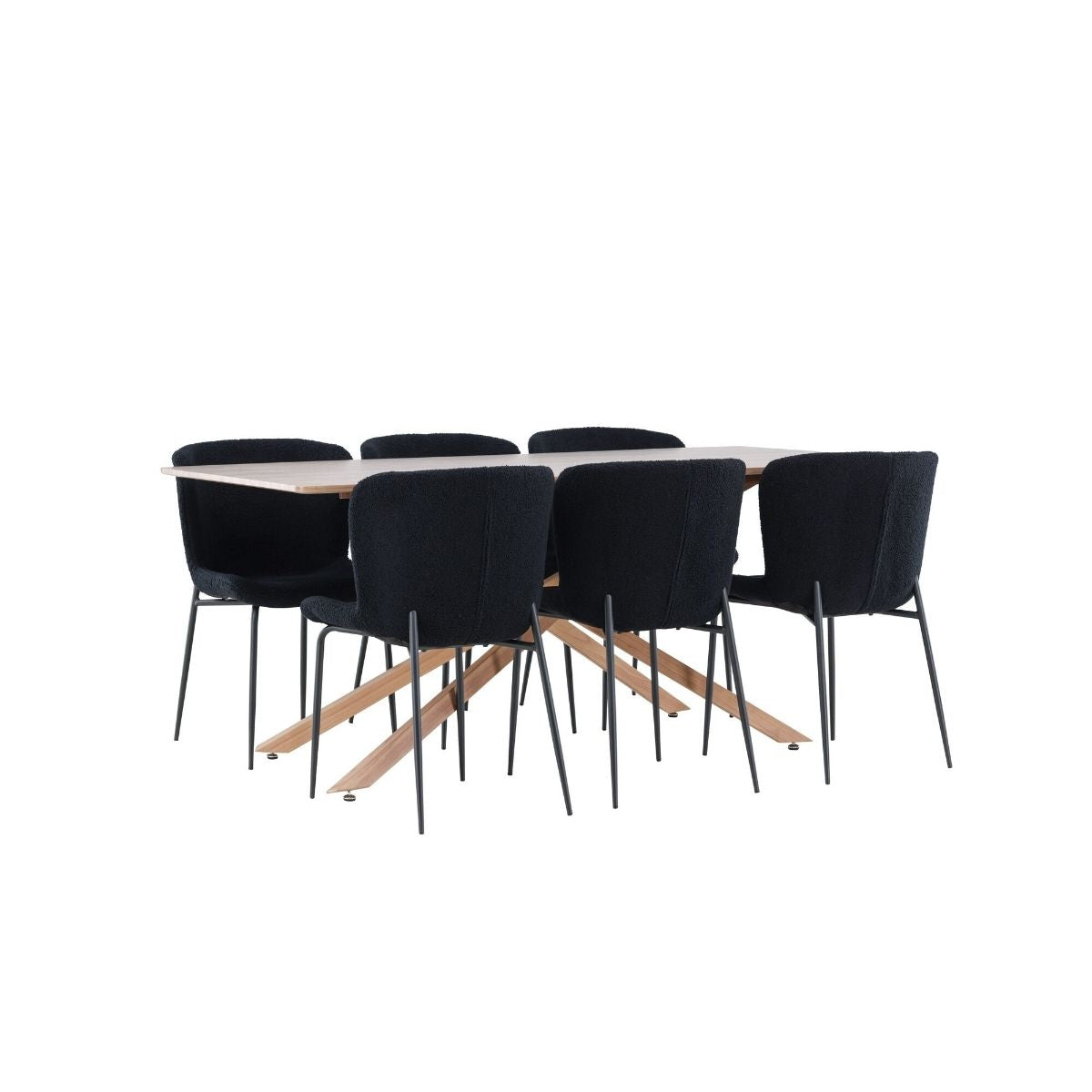 Piazza Dining Table with Modesto Dining Chair Venture Design Spisegruppe