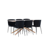 Piazza Dining Table with Modesto Dining Chair Venture Design Spisegruppe