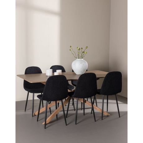 Piazza Dining Table with Polar Dining Chair Venture Design Spisegruppe