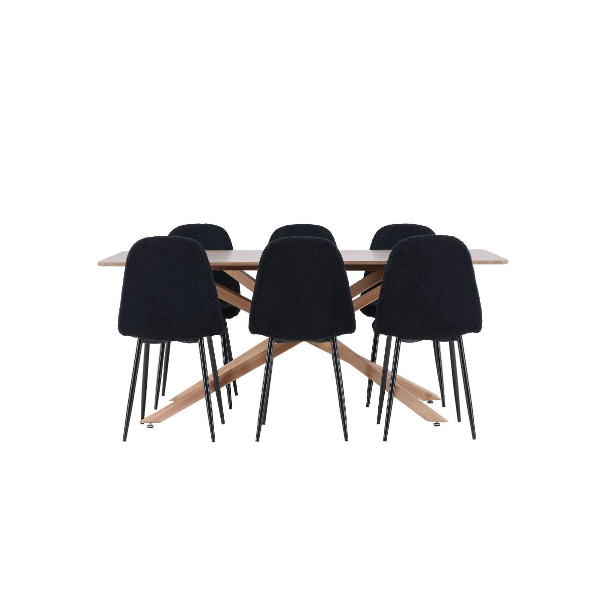 Piazza Dining Table with Polar Dining Chair Venture Design Spisegruppe