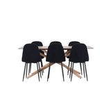 Piazza Dining Table with Polar Dining Chair Venture Design Spisegruppe