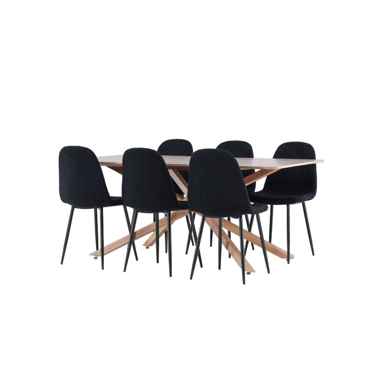 Piazza Dining Table with Polar Dining Chair Venture Design Spisegruppe