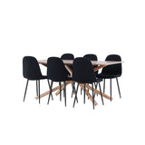 Piazza Dining Table with Polar Dining Chair Venture Design Spisegruppe