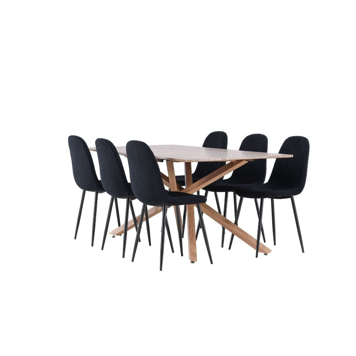 Piazza Dining Table with Polar Dining Chair Venture Design Spisegruppe