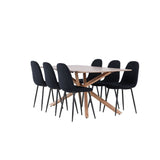 Piazza Dining Table with Polar Dining Chair Venture Design Spisegruppe