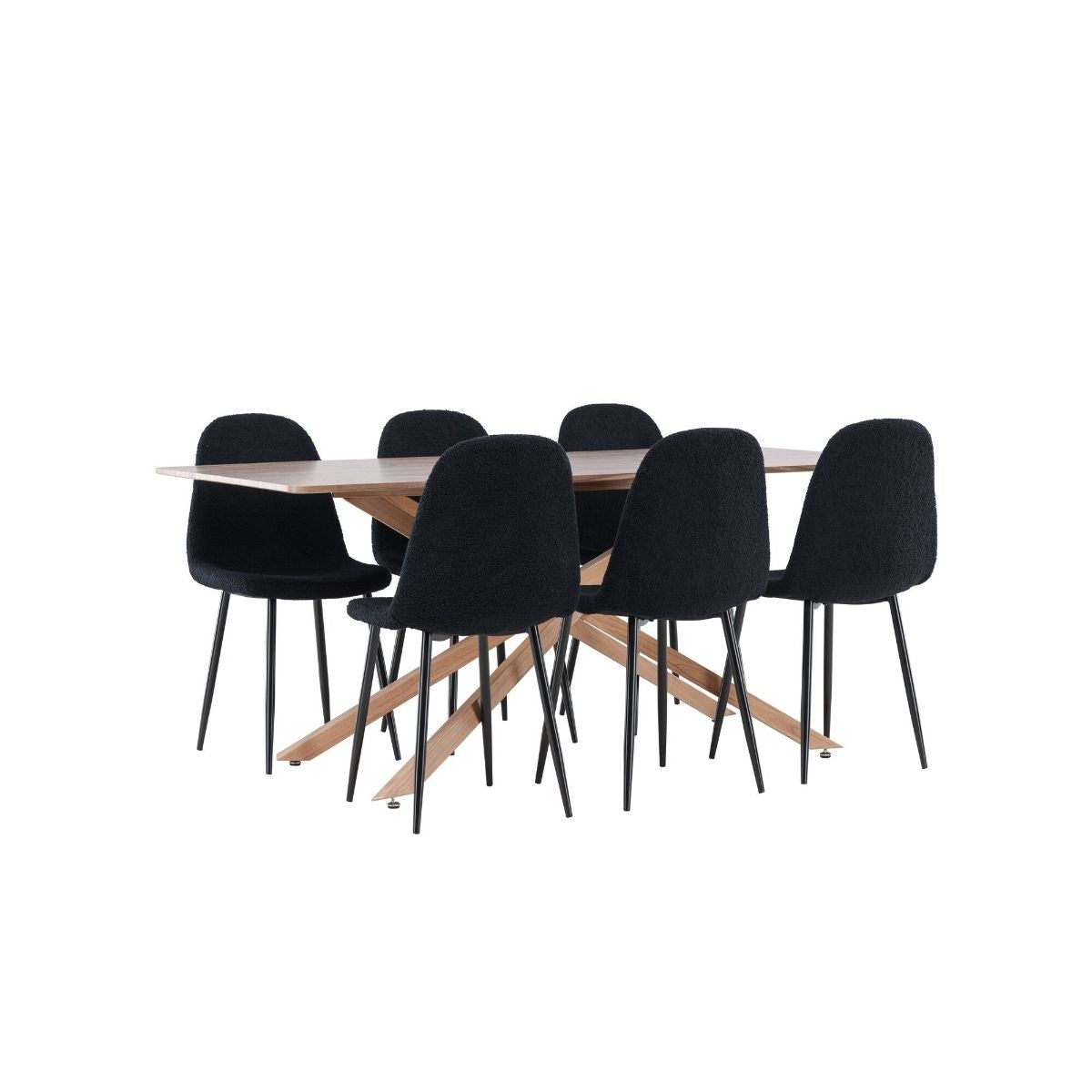 Piazza Dining Table with Polar Dining Chair Venture Design Spisegruppe