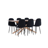 Piazza Dining Table with Polar Dining Chair Venture Design Spisegruppe