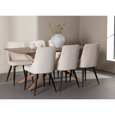 Piazza Dining Table with Leone Dining Chair Venture Design Spisegruppe