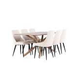 Piazza Dining Table with Leone Dining Chair Venture Design Spisegruppe