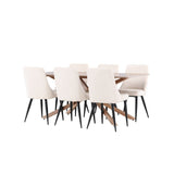 Piazza Dining Table with Leone Dining Chair Venture Design Spisegruppe