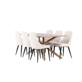 Piazza Dining Table with Leone Dining Chair Venture Design Spisegruppe