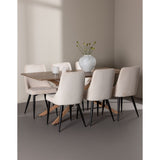 Piazza Dining Table with Leone Dining Chair Venture Design Spisegruppe