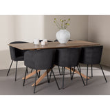 Piazza Dining Table with Berit Dining Chair Venture Design Spisegruppe