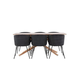 Piazza Dining Table with Berit Dining Chair Venture Design Spisegruppe