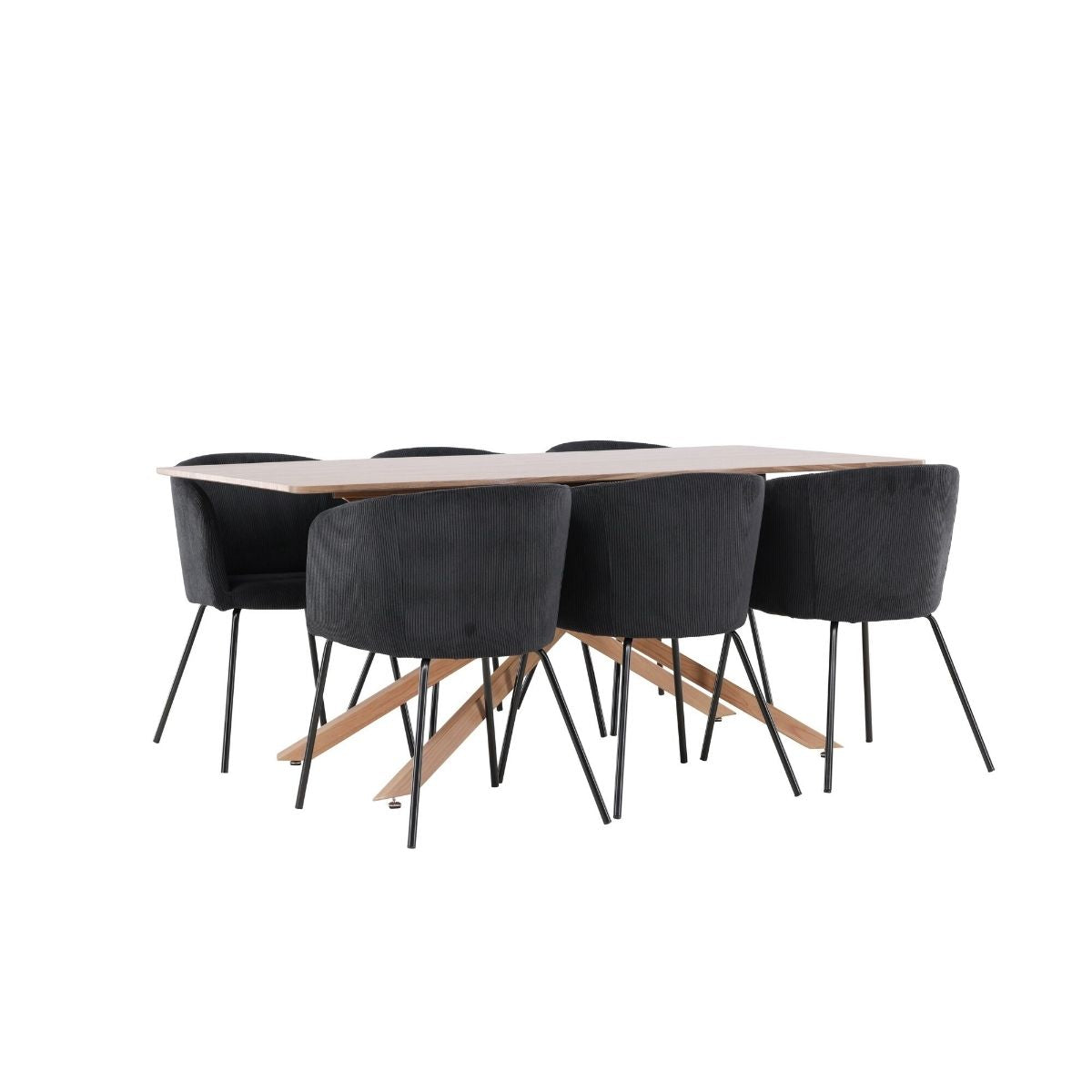 Piazza Dining Table with Berit Dining Chair Venture Design Spisegruppe