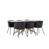 Piazza Dining Table with Berit Dining Chair Venture Design Spisegruppe