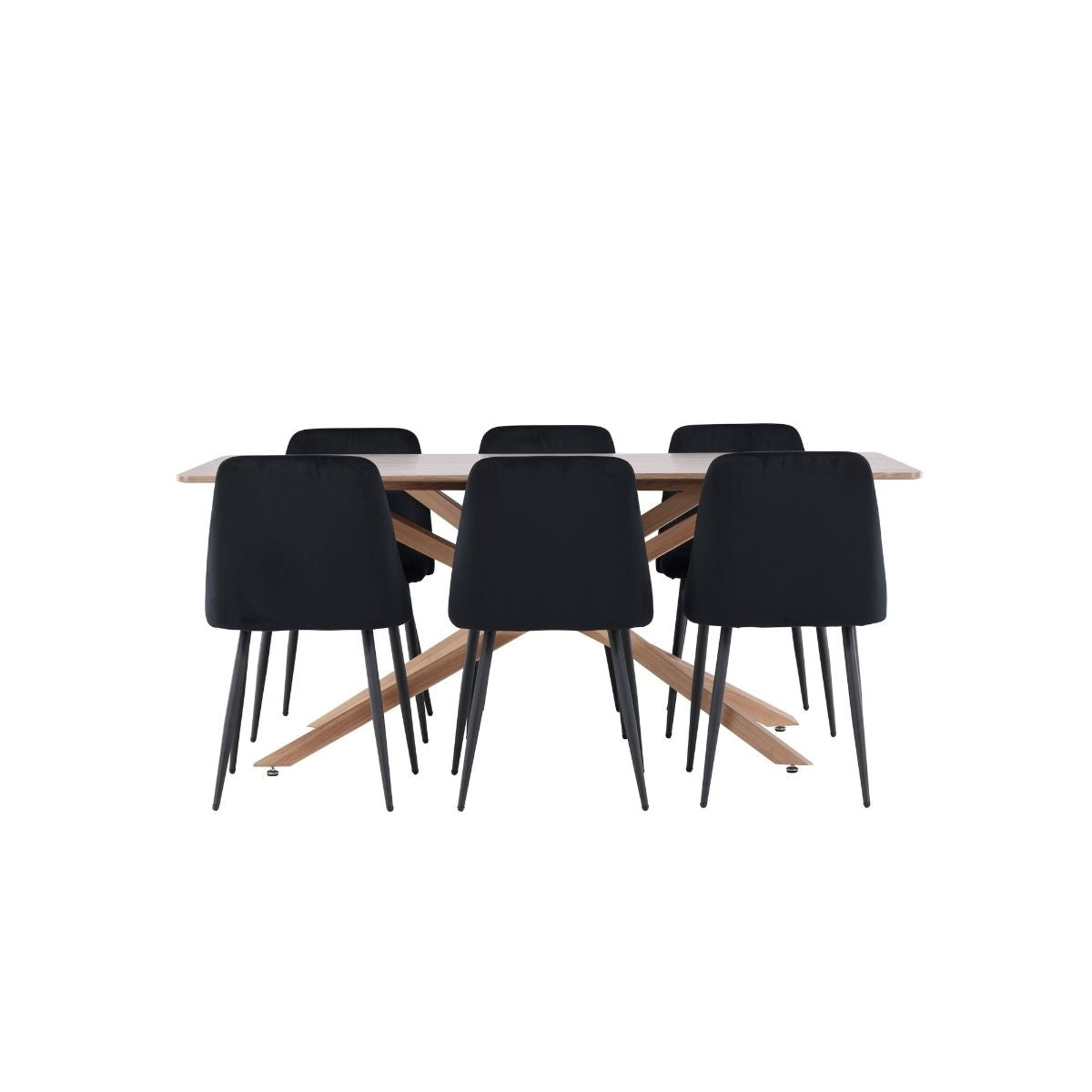 Piazza Dining Table with Night Dining Chair Venture Design Spisegruppe