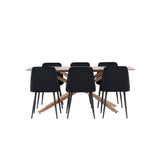 Piazza Dining Table with Night Dining Chair Venture Design Spisegruppe