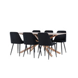 Piazza Dining Table with Night Dining Chair Venture Design Spisegruppe