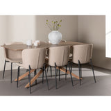 Piazza Dining Table with Modesto Dining Chair Venture Design Spisegruppe