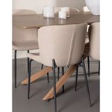 Piazza Dining Table with Modesto Dining Chair Venture Design Spisegruppe