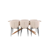 Piazza Dining Table with Modesto Dining Chair Venture Design Spisegruppe