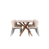 Piazza Dining Table with Modesto Dining Chair Venture Design Spisegruppe