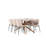 Piazza Dining Table with Modesto Dining Chair Venture Design Spisegruppe