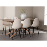 Piazza Dining Table with Polar Dining Chair Venture Design Spisegruppe