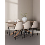 Piazza Dining Table with Polar Dining Chair Venture Design Spisegruppe